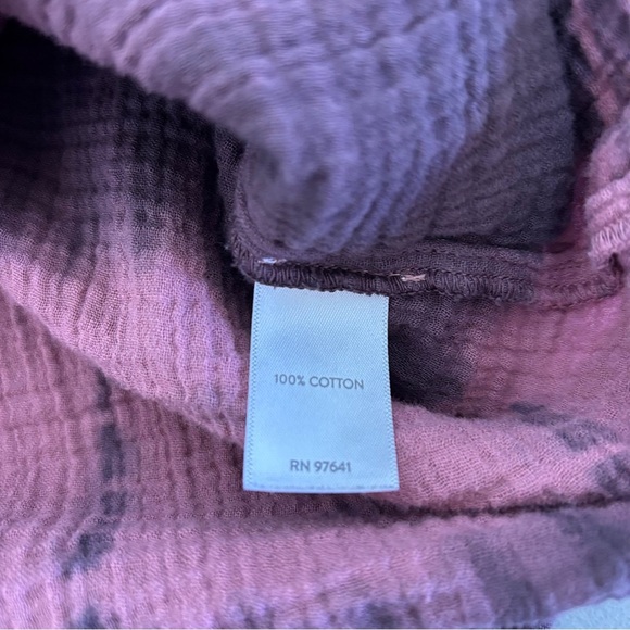 Purejill Women's Button Front Blouse Medium Petite Cotton Shirt - Picture 6 of 9